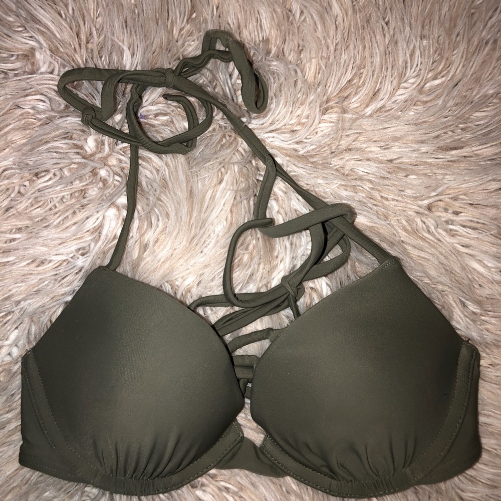 Hollister olive Green bikini top
